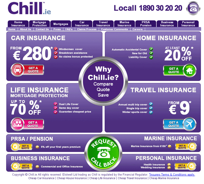 Chill.ie web design work